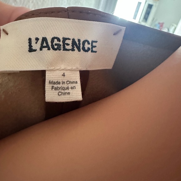 LAGENCE  $495 Amal buckle midi dress  Faux Leather size 4 - Picture 4 of 10